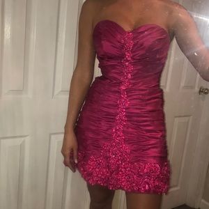 Allure Short Fuchsia Prom Dress